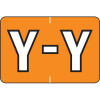 Barkley Alpha Labels Letter Y Orange BRAM-Y