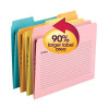 Smead SuperTab Notes Fastener Folders, One Fastener, Oversized 1/3-Cut Tab, Letter Size, Assorted Colors, 24/Pack
