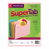 Smead SuperTab Notes Fastener Folders, One Fastener, Oversized 1/3-Cut Tab, Letter Size, Assorted Colors, 24/Pack