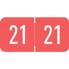 Digi-Color Year Labels, 2021, 3/4 x 1-1/2, Dark Pink, 500/Roll (DGYM-21)