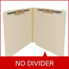 End Tab Expanding File Folders, Letter Size, 18pt, 2-Ply End Tab, Two Fasteners, 2" Expansion, Manila, 25/Box