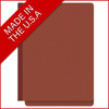 End Tab Pressboard Classification Folders, 1 Divider, Letter Size, Red, 10/Box