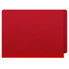End Tab Pressboard Classification Folders, 2 Dividers, Letter Size, Deep Red, 10/Box