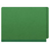 End Tab Pressboard Classification Folders, 2 Dividers, Letter Size, Moss Green, 10/Box