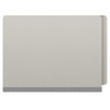 End Tab Pressboard Classification Folders, 3 Dividers, Letter Size, Type III Gray, 10 per Box