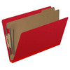 End Tab Pressboard Classification Folders, 2 Dividers, Legal Size, Type III Deep Red, 10 per Box
