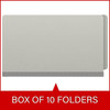 End Tab Pressboard Classification Folders, 2 Dividers, Legal Size, Type III Gray, 10 per Box