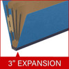 End Tab Pressboard Classification Folders, 3 Dividers, Legal Size, Type III Royal Blue, 10 per Box
