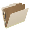 Classification Folders, 2 Dividers, Letter Size, Manila, 10/Box