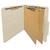 Classification Folders, 2 Dividers, Letter Size, Manila, 10/Box