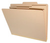 Classification Folders, 2 Dividers, Letter Size, Manila, 10/Box