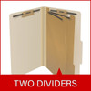 Classification Folders, 2 Dividers, Legal Size, Manila, 10/Box