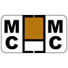 Jeter Alpha Labels 0200 Series Letter Mc Brown (JAAM-MC)
