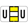 Jeter Alpha Labels 0200 Series Letter U Yellow (JAAM-U)