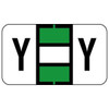 Jeter Alpha Labels 0200 Series Letter Y Green (JAAM-Y)