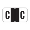 Jeter Alpha Labels, 2800-Series, 15/16 H x 1 5/8 W, Letter C, Black, 500/Roll, JEAM-C