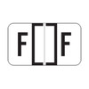 Jeter Alpha Labels, 2800-Series, 15/16 H x 1 5/8 W, Letter F, White, 500/Roll, JEAM-F