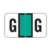 Jeter Alpha Labels, 2800-Series, 15/16 H x 1 5/8 W, Letter G, Aqua, 500/Roll, JEAM-G
