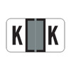 Jeter Alpha Labels, 2800-Series, 15/16 H x 1 5/8 W, Letter K, Gray, 500/Roll, JEAM-K