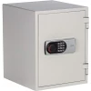 Front view of the off-white Phoenix Digital Fireproof Safe, 1.3 cu ft, 1-Hour Rated, Compact Home and Office Safe with a digital lock