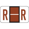 Jeter Alpha Labels Letter R Brown JRAM-R