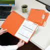 Smead Fastener File Folder, 2 Fasteners, Reinforced 1/3-Cut Tab, Letter Size, Orange, 50/Box