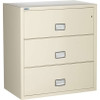 Putty colored Phoenix 3-Drawer Lateral File Cabinet, 38 inches wide, 1-hour fireproof protection