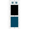 Acme Visible Label Letter M 4 x 1-1/2 102/Pack