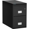 Phoenix LTR2W Letter Size Fireproof File Cabinet, 2-Drawer, Letter Size, 31" Deep, Black, Closed