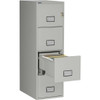Phoenix File Cabinet, 4-Drawer, Letter Size, 25 Deep, Gray, Open