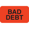 Medical Billing Labels, Bad Debt, 1-1/2 x 7/8, Fl. Red, 250/Roll (MAP1080)