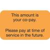 Insurance Labels, The Amount Is, 1-1/2 x 7/8, Fl. Orange, 250/Roll (MAP2050)