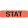 Medical Chart Labels, STAT, 1-1/4 x 5/16, Fl. Red/Black, 500/Roll (MAP343)