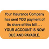 Insurance Labels, Your Insurance, 1-1/2 x 7/8, Fl. Orange, 250/Roll (MAP4100)