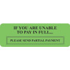 Billing and Collection Labels, If You Are Unable, 3 x 1, Fl. Green, 250/Roll (MAP5800)