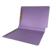 Colored End Tab Fastener Folders, 1-1/2 Expansion, Letter Size, Lavender, 50/Bx