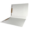 Colored End Tab Fastener Folders, 1-1/2 Expansion, Letter Size, White, 50/Bx