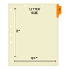 Chart Dividers, Side Tab, Position 1, Paps & Colposcopy, Orange, 100/Box