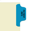 Chart Divider Tab, Position 1, Blue, Patient Info, Pack/100