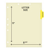 Chart Dividers, Side Tab, Position 2, Correspondence, Lt Yellow, 100/Box