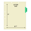 Chart Dividers, Side Tab, Position 2, Progress Notes, Lt Green, 100/Box