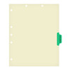 Chart Dividers, Side Tab, Position 4, Miscellaneous, Lt Green, 100/Box