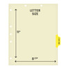Chart Dividers, Side Tab, Position 4, X-Ray/EKG, Lt Yellow, 100/Box