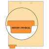 Chart Dividers, Bottom Tab, Position 1, History/Physical, Orange, 100/Box