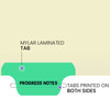 Chart Dividers, Bottom Tab, Position 2, Progress Notes, Lt Green, 100/Box