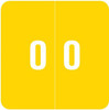 Smead Numeric Labels, DCC-Series, 1 1/2 H x 1 1/2 W, Number 0, Yellow, SDNM-0