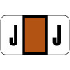 Safeguard Alpha Labels, 514-Series, 15/16 H x 1 5/8 W, Letter J, Brown, 500/Roll (SGAM-J)