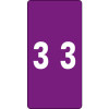 Smead Numeric Labels, LCC-Series, 2 H x 1 W, Number 3, Purple, 250/Roll