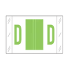 Tab Alpha Code Labels Letter D Green 14104
