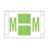 Tab Alpha Code Labels Letter M Light Green 14113